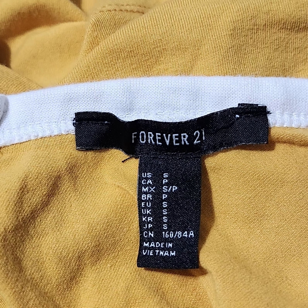 Forever 21 Yellow V-Neck Crop Top - Picture 3 of 7